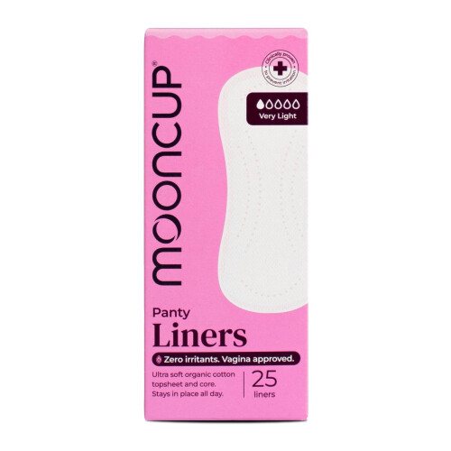 Mooncup Panty Liners: Organic Cotton, Ultra-Thin, 25 Count