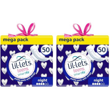Lil-Lets Teens Night Pads: 50, Wings, Heavy Flow