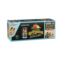 Kopparberg Premium Alcohol Free Cider Strawberry and Lime, 10 x 330ml