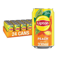 LiptonÃâ‚â¹ Peach Ice Tea Can 330 mlÃâ‚â¹ (Pack of 24), low calorieÃâ‚â¹ soft drinkÃâ‚â¹, 100% black tea extractÃâ‚â¹
