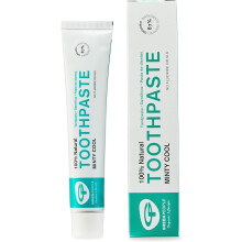 Green People Minty Cool Toothpaste - 100% Natural Mint - Fluoride & SLS Free - for Sensitive Gums - Vegan, 50ml