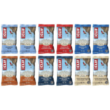 CLIF Bar ENERGY BAR Mixed Flavour Variety-Pack x 12 bars Nutritional Bar Source of Plant Based Protein 12 bars x 68g