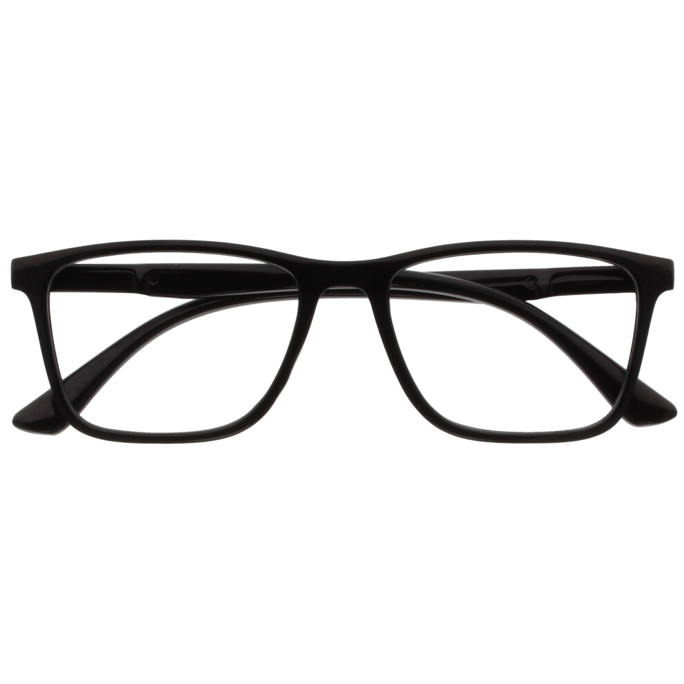 Opulize Blue/Light/Black Nyx Reading Glasses: Anti-Glare, +1.50,