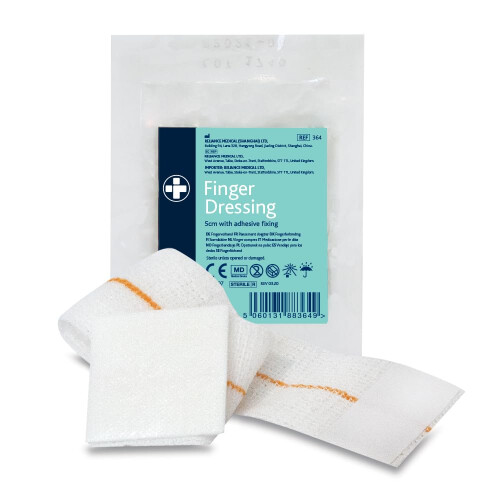 Reliance Medical Large Finger Dressing, Adhesive Fixing, 10 Pack