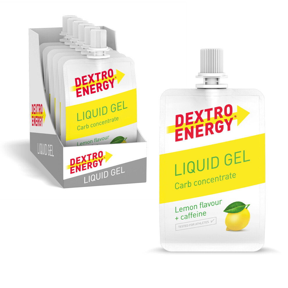 Dextro Energy Lemon Energy Gel, Pack Of 12, Fast Acting, Caffeine