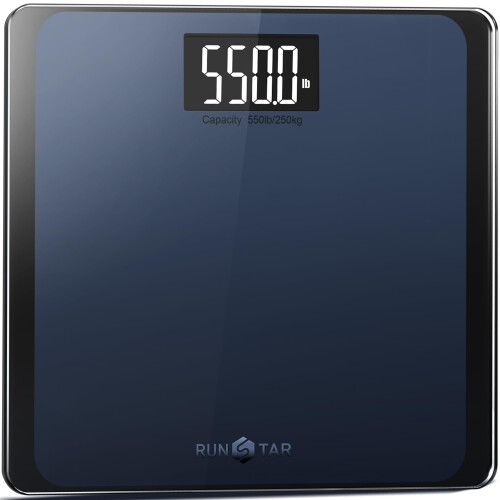 RunSTAR 550lb Digital Bathroom Scale, Wide Platform