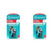 Compeed High Heel Blister Plasters, 5 Hydrocolloid Plasters, Foot Treatment, Heal Fast, Ultimate Discretion, Dimensions: 4.2 cm x 6.8 cm (Pack of 2)