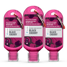 Palm Safe Black Cherry Hand Sanitiser 3 Pack 60ml - Kills 99.9% Viruses