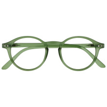 OPULIZE REY Reading Glasses - Retro Round Frame - Matt Green - Mens Womens - Spring Hinges - R56-6 - +2.00