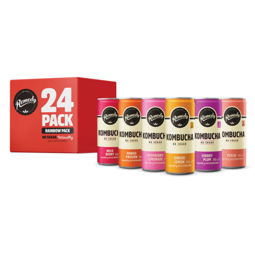 Remedy Kombucha - Rainbow Pack - 24 x 250ml