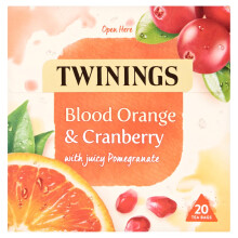 Twinings Blood Orange, Cranberry & Pomegranate Fruit Tea, 20 Tea Bags