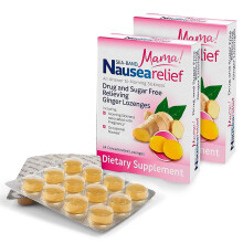 Sea-Band Mama! Sugar Free Ginger Lozenges, Motion Sickness, Nausea and Morning Sickness Relief while Pregnant (24 Lozenges, Pack of 2)
