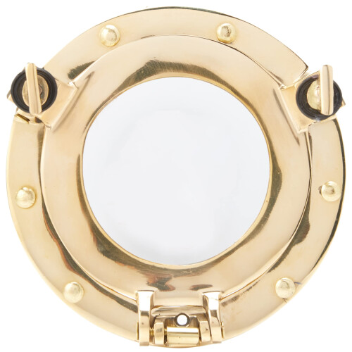Brass Porthole Mirror, 15 cm