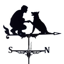 KENANLAN dog weathervane weathervanes weather vane (Man and dog)