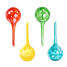 INCETUE 4pcs Large Glass Self-Watering Globes (15cm, 100ml), Automatic Slow Drip Watering Bulbs & Plant Feeders for Indoor and Outdoor Potted Plants,