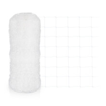 CRMCC 2m x 100m Heavy Duty White Trellis Netting - 15cm Square Mesh - PP Polypropylene Plant Support Net for Climbing Plants, Veggies & Flowers
