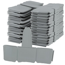 PINGEUI Grey Stone Effect Lawn Edging 7.5m, 30 Pack Garden Lawn Plant Border, Interlocking Cobblestone Edge for Flowerbeds, Patios, Driveways, Path