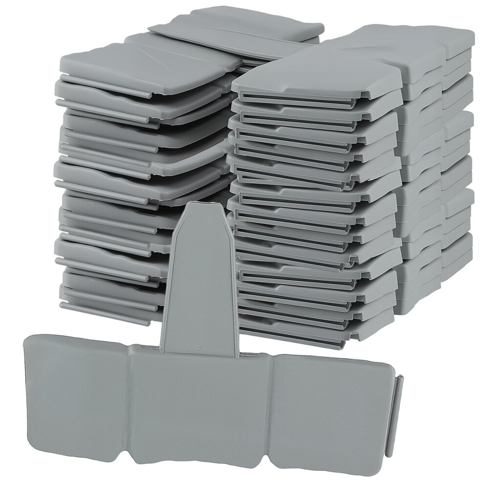 Pingeui Grey Stone Effect Lawn Edging 7.5M, 30 Pack Garden Lawn Plant Border, Interlocking Cobblestone Edge For Flowerbeds, Patios, Driveways, Path 5051224401925