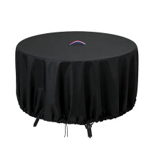 Hohong Outdoor Round Table Cover 82?71cm, Heavy Duty 500D Oxford Fabric Circular Garden Table Cover, Waterproof Patio Table Covers with