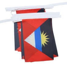 AZ FLAG Antigua and Barbuda Bunting Flag, 20 Ft Garland with 20 Small Antiguan Barbudan Flags 8'' x 6'', 100% Polyester String Pennant, 6 meters