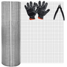 SDFNBRA Rodent Mesh Proofing Wire Mesh Roll, Galvanized Wire Metal Mesh Hardware Cloth Welded Roll for Stop Mice Access, Never Rust (6m x 20cm)