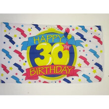 AZ FLAG - Happy 30Th Birthday Flag - 3x5 Ft - 100D Polyester 30Th Birthday'S Party Banner with Two Metal Grommets - Fade Resistant - Vivid Colors - 3'
