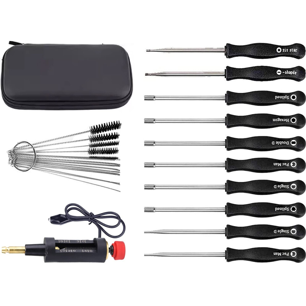 Carburettor Adjustment Tools With Ignition Tester For Stihl Husqvarna Walbro Zama, Adefol 10 Pack Carburettor Screwdriver + Adjustable Ignition Tester 5051224402816