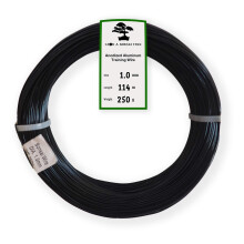 Grow A Bonsai Tree Anodized Aluminium 1.0mm Bonsai Training Wire 250g Large Roll (375 Feet) - Choose Your Size and Color - (1.0mm, Black)