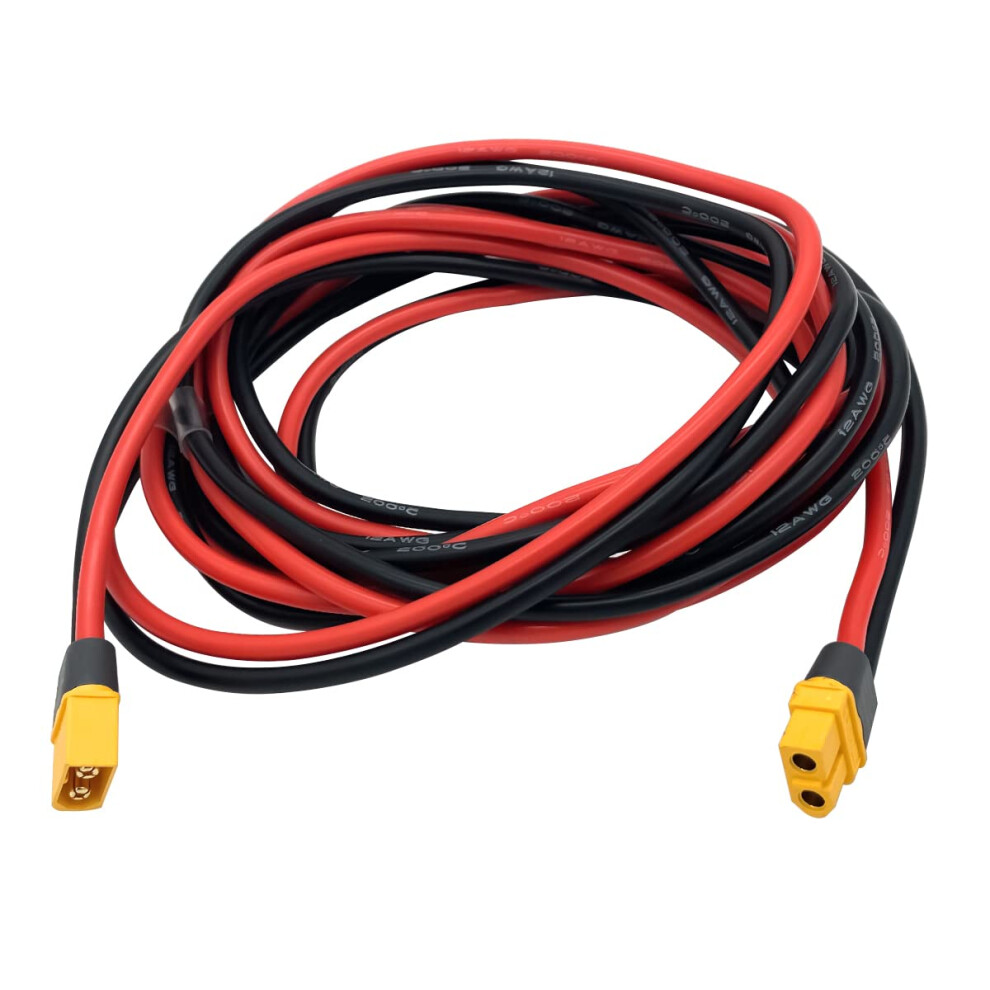 Xt60 Xt60h Extension Cord 10Ft With Female Male For Solar Generator Portable Power Station Solar Panel Rc Battery Lipo Battery Pack Portable Power 5051224406371