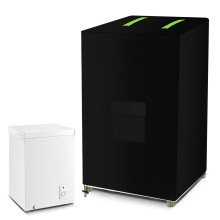 ZUYIYI Mini Chest Freezer Protector, Outdoor Deep Freezer Cover for 3.5 Cubic Feet, 420D Oxford Waterproof Dustproof Sun-Proof Electric Smoker Cover,