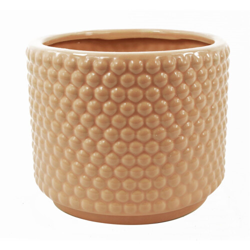 Leaf Leaf Ceramic Indoor Cachepot Planters, 12.5cm Dusty Pink