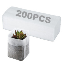 PEUTIER 200pcs Non-Woven Plant Nursery Bags, 6.6x7.8 inch Seedling Bags Biodegradable Grow Bags Fabric Seedling Pots Container Plants Pouch for