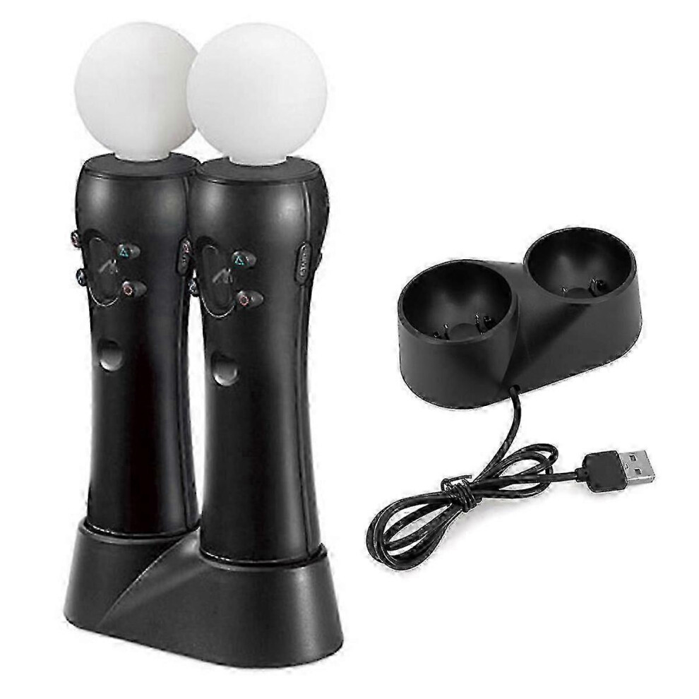 Dual Charging Dock Compatible With Ps4 Vr Move Motion Controllers Â Ergonomic Stand Holder Msphx 9172356676206