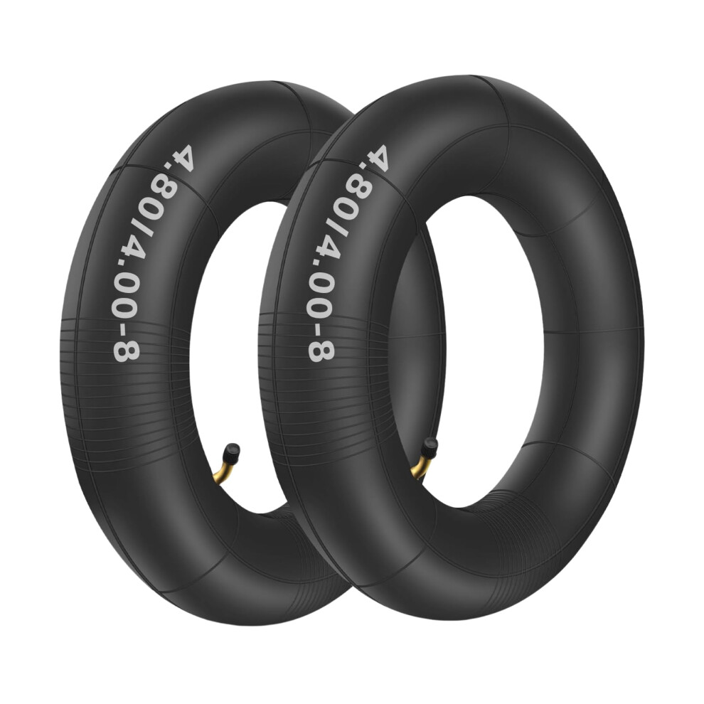 2 Pack 4.80/4.00-8 Inner Tube With Tr87 Bent Valve Stem 4.80-8 Lawn Mower Inner Tubes For Wheelbarrow Wheel Barrow Garden Carts Lawn Mowers Tillers 5051224404971