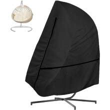 Single Egg Chair Cover, 600D Heavy Duty Waterproof Hanging Egg Chair with Waterproof Zipper, UV-Anti & Windproof for B&M & Aldi Swing Chair --