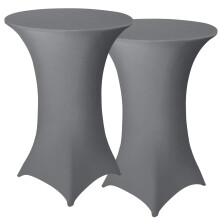 Granbest Pack of 2 Cocktail Table Covers Fitted Spandex Square Corners Cocktail Tablecloths for Party, Banquet, Wedding Event, Exhibition, Vendor,