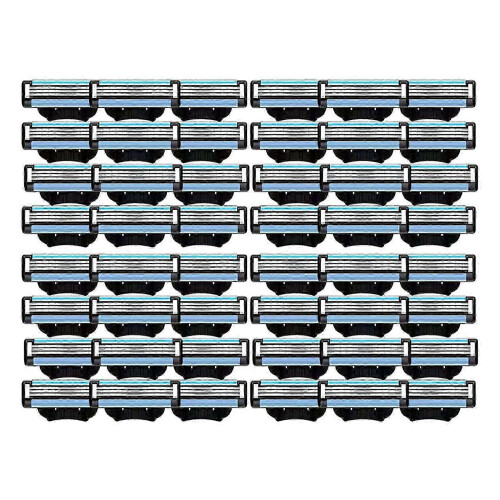 48PCS Mach 3 Blades Refills for Men, Manual Razor Replacement Blades MSPHX