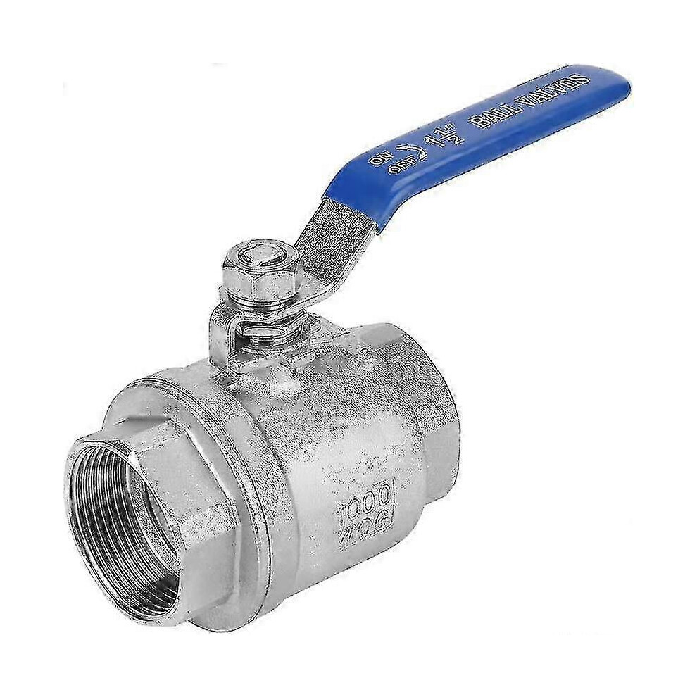 1-1/2" Dn40 1000 Wog Female Thread 304 Stainless Steel Ball Valve With Handle Msphx 9172356673632