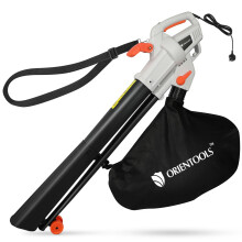 ORIENTOOLS Leaf Blower and Vacuum-3000w Garden Corded Leaves Collector Cleaner 10m Cable Outdoor Leaf Sucker Vacuum with 45L Collection Bag Electric