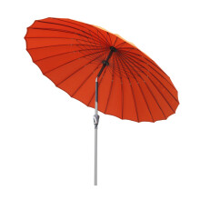 Angel Living 250cm Round Parasol Garden Umbrella Aluminum with Crank Tilt Mechanism Sun Shade for Garden Patio (Terracotta)