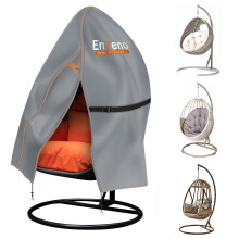 Enzeno Patio Hanging Egg Chair Cover, Outdoor Single seat Cocoon Swing Egg Chair Cover Waterproof with Zipper, 300D Heavy Duty Veranda Garden large