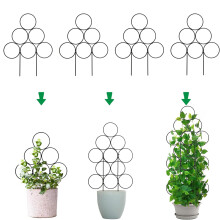 4 Pack Indoor Trellis Small Trellis for Potted Plants, 15.7 Inch Stackable House Plant Trellis for Climbing Plants, Indoor Plant Trellis Decorate
