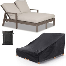 UCARE Patio Double Wide Chaise Lounge Cover 82" Waterproof?Windproof?Anti-UV Heavy Duty Rip Proof 420D Oxford Fabric Outdoor Reclining Garden Chair