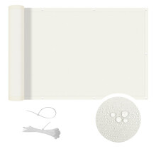 Cool Area balcony privacy screen,PES balcony cover anti-peeping,anti-rain, anti-ultraviolet,80x300 cm,Cream