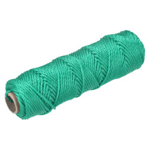 sourcing map Twisted Mason Line Nylon Twine String Cord Green 50M/164 Feet 3MM Dia for Netting, Landscaping, Home Improvement, DIY Projects, Crafting,