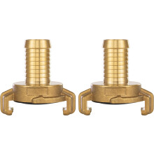 Poppstar Set of 2 Brass Hose connectors 3/4 inch Grommet (Quick Coupling 3/4 inch Hose Grommet), for 19 mm Hose Inner Diameter