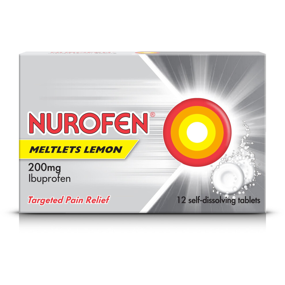 Nurofen Meltlets Lemon 200Mg 12 Tablets - Fast Pain Relief