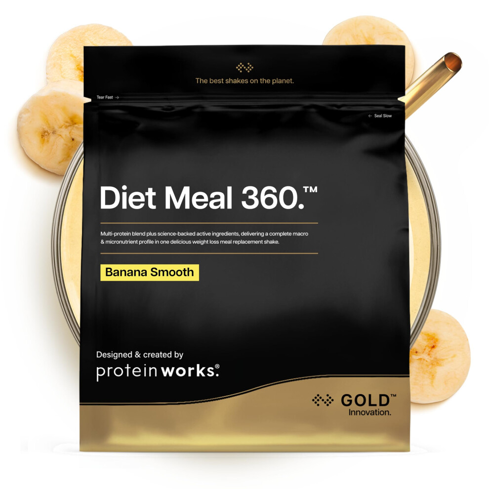 Protein Works Diet Meal 360, Banana Smooth, 500G, 7 Meals