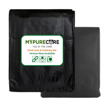 MYPURECORE Pond Liner & Underlay Set ? HDPE Material, UV & Tear Resistant, Waterproof - Perfect for Small to Large Water Gardens, Wildlife Ponds, and