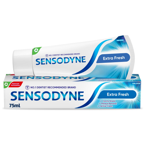 Sensodyne Sensodyne Toothpaste Daily Care, Sensitive Toothpaste for Sensitive Teeth, Extra Fresh, 75ml